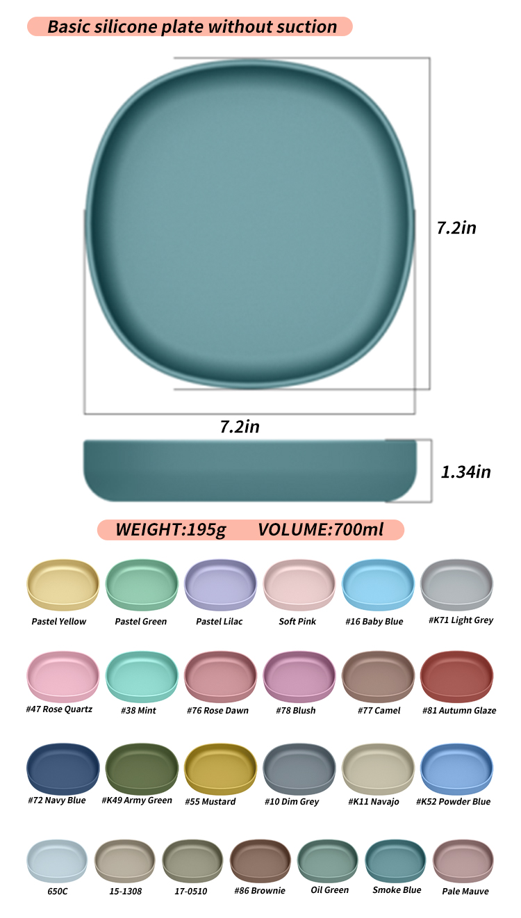 BX0044 Plaque de base en silicone sans aspiration
