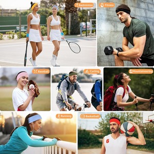 ग्रीष्मकालीन खेल योग हेयर बैंड ठोस चलाने वाली महिला पुरुषों के लिए एडजस्टेबल स्सरीज हेडबैंड को अवशोषित करती है - Product Image 3