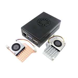 Carcasa protectora de aleación de aluminio para Raspberry Pi 5th Black Metal Case Ventilador de refrigeración Radiador Compatibilidad Kits de módulos electrónicos - Product Image 5
