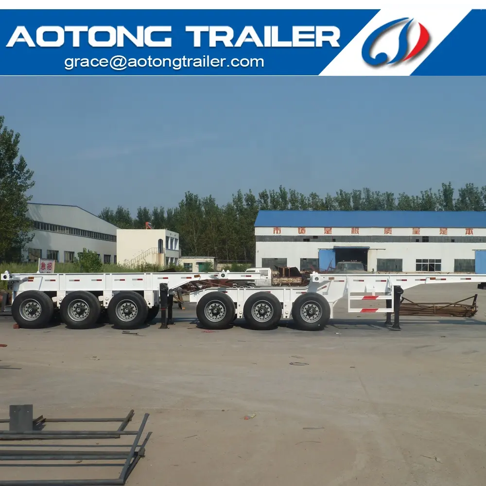 20ft 40ft B double combination Container Chassis trailer combo tractor superlink semirimorchio interlink container trailer