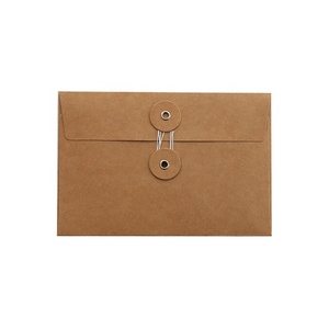 Benutzer definiertes Kraft-Portfolio mit Knopf-und Schnur verschluss Brown Paper Envelope Bag für Post verpackungen Kraft Envelope Packaging - Product Image 6