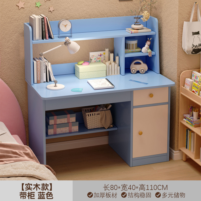 Modello eco-board in legno massello 80 cm con mobiletto - blu
