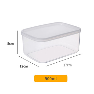 Contenedores de almacenamiento de alimentos de plástico con tapas Caja de almacenamiento de cocina hermética reutilizable transparente apilable sin BPA - Product Image 5