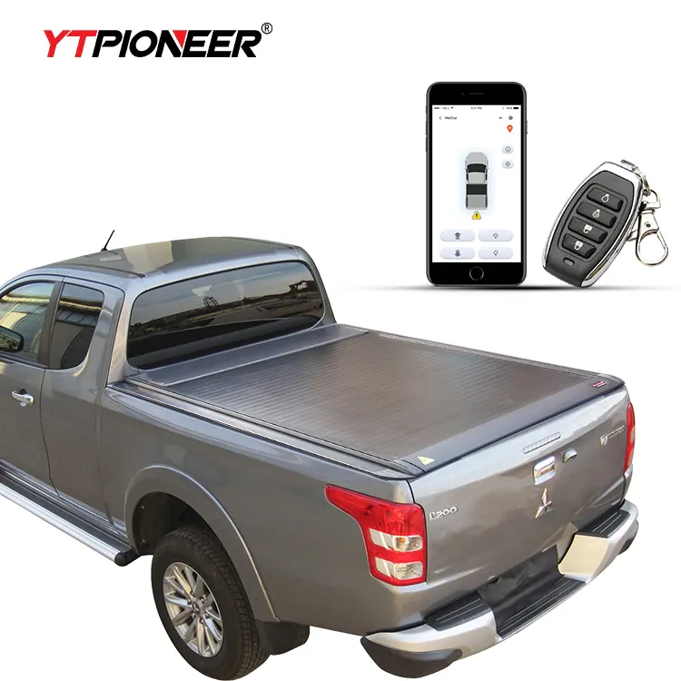 YTPIONEER Hard Retractable Pickup Truck Bed Cover Electric Tonneau Cover For Mitsubishi Triton L200 Double Cab 2012-2023