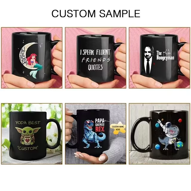 Black mugs with logo