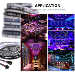 5 м DMX512 светодиодная полноцветная Гибкая Пиксельная световая лента SMD 5050 RGB внешняя IC UCS512B3 непрерывная точка постоянного тока 12 В 24 в 60 72 светодиода/м - Product Image 6