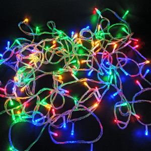 Fuente de fábrica 220V 100 Luz LED 10M Cable transparente 8 Decoración de Navidad funcional Cadena de luces con conector 110V - Product Image 2