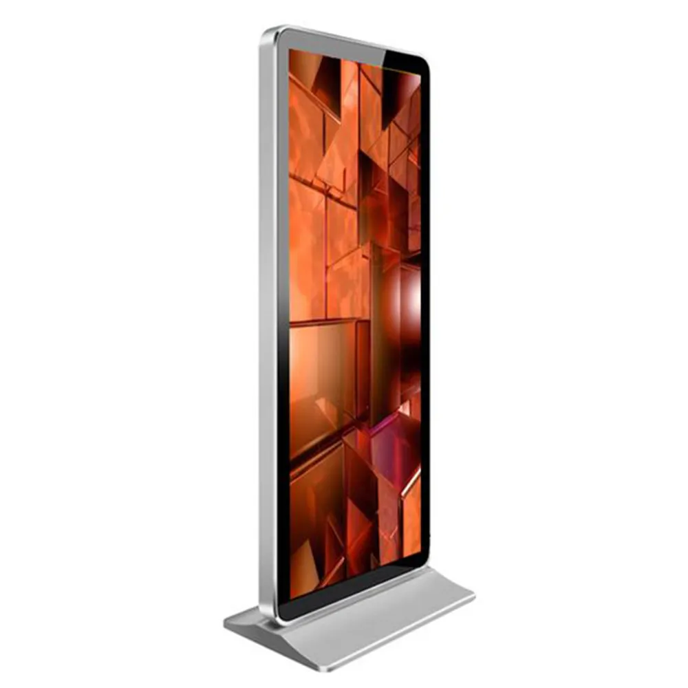 Fabrika fiyat açık Ultra ince zemin ayakta dokunmatik ekran Lcd Led ekran reklam oyuncu Totem Ip65 dijital tabela Kiosk