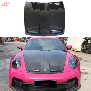 Khô sợi <span class=keywords><strong>carbon</strong></span> GT3 phong cách phía trước nắp ca-pô cho Porsche 911 992 Carrera động cơ mui xe BodyKit bộ phận bên ngoài - Product Image 1