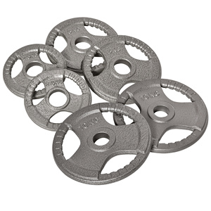 HOMCOMバーベルとダンベル用の6つの重量ディスクのセット2.5-35KG、50 cm穴のスチールジムディスク、オリンピックバーベルに最適、Si