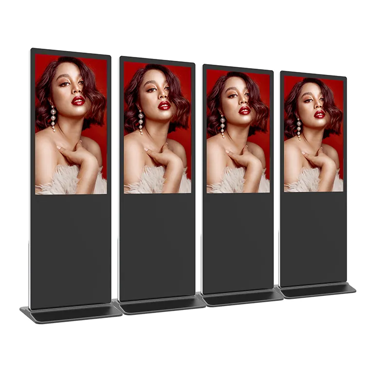 Automatic all in one totem media lcd airport advertising digital signage screen panel display for kiosk