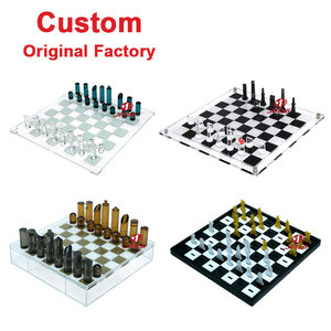 JAYI Trò Chơi Cờ Bàn Acrylic Tùy Chỉnh Trò Chơi Cờ Vua Lucite Bộ Cờ Vua Sang Trọng - Product Image 1