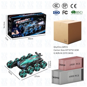 AiJH RCรถยนต์ 8 ล้อ 2.4Gรีโมทคอนโทรลคู่ของเล่นแข่งสเปรย์รถRC Stuntรถ 360 องศาหมุนรถของเล่น - Product Image 6