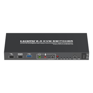 HDMI KVMスイッチ、4K @ 60Hz USB 3.0KVMスイッチ4x1 HDMI 4ポート4x USB 3.0KVMポート、4台のコンピューターを1つのモニターに共有 - Product Image 3