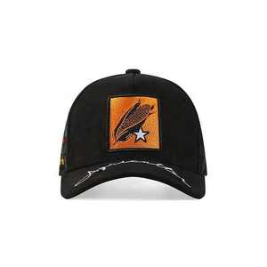 Yüksek kaliteli 5-Panel kamyon şoförü örgü şapkalar % 100% pamuk Truker kapaklar özel işlemeli logo-özel tasarımlar kabul eder - Product Image 3