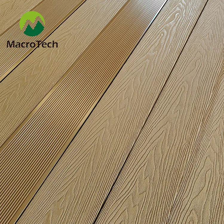 Vendita calda Teak legno composito decking 3D texture legno plastica impermeabile all'aperto wpc decking