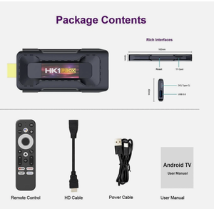 Android 13,0 TV Stick 2GB RAM 16GB ROM RK3528 Quad-Core ARM Cortex-A53 CPU Mali-450 2,4G/5G Dual WiFi6 BT 5,0 USB 3,0 4K