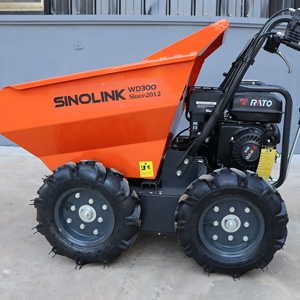 Pesant 300kg remorque manuelle camion à benne basculante petit chariot de chantier Dumper - Product Image 5