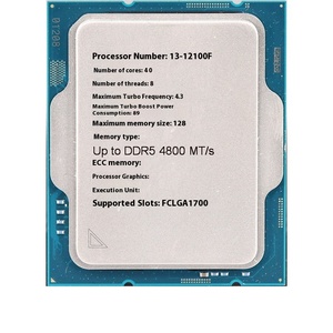 Processore CPU Desktop i3-12100F In-tel Core LGA1366 Six-Core per H610 B660 nuovo vassoio In tel Cpus Core - Product Image 2