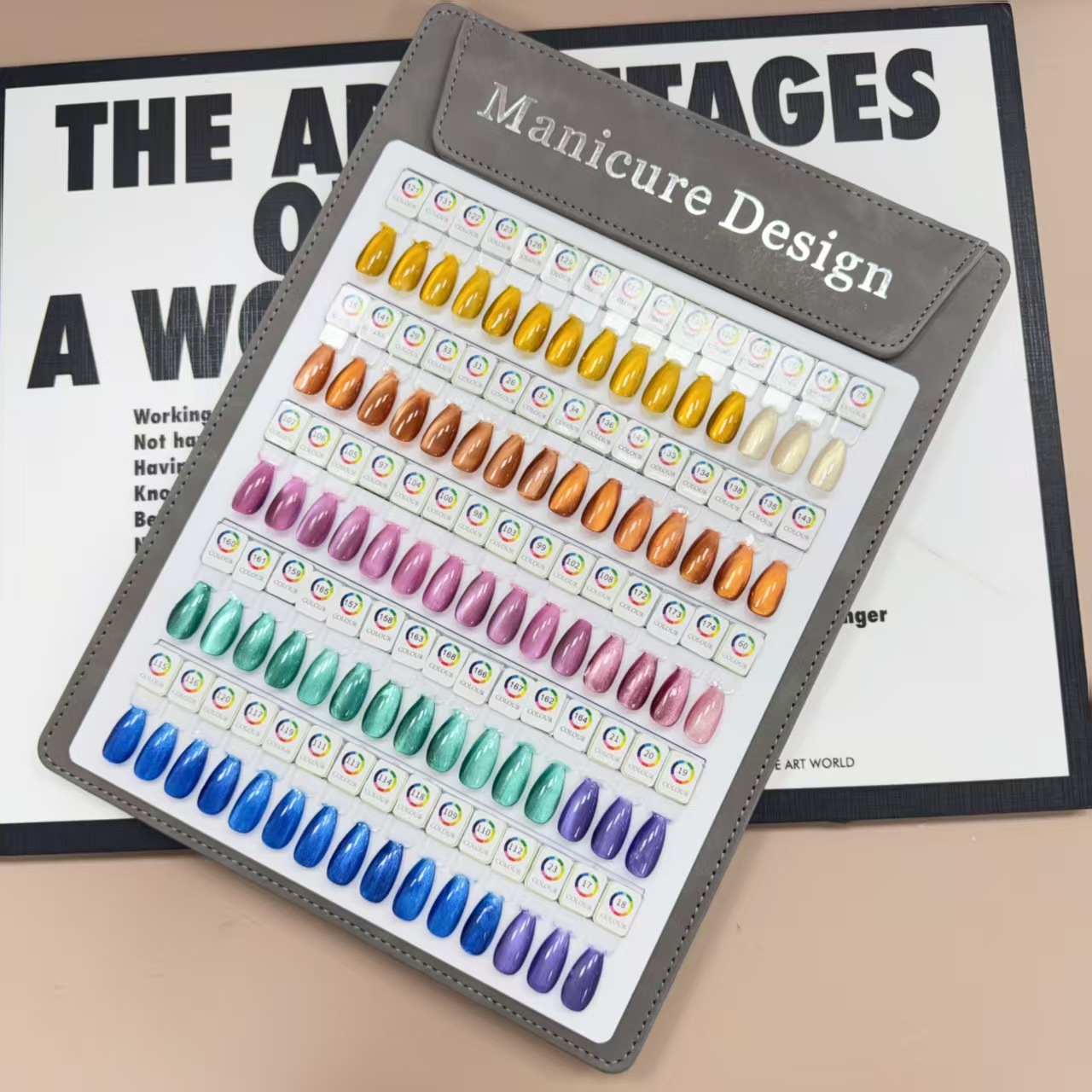 สีเทา 75 พร้อมสติกเกอร์ตัวเลขและเล็บ