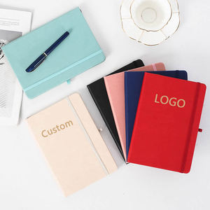 Ý tưởng quà tặng tùy chỉnh 2023 sang trọng bơm lại văn phòng phẩm Nhật Ký máy tính xách tay quà tặng kinh doanh PU da A5 Tạp Chí giấy bìa với băng - Product Image 2