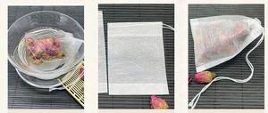 Bolsa de té de fibra de maíz Biodegradable, nailon reutilizable Pla con logotipo, bolsa de pirámide con filtro de té con cordón, bolsa de té vacía personalizada - Product Image 5