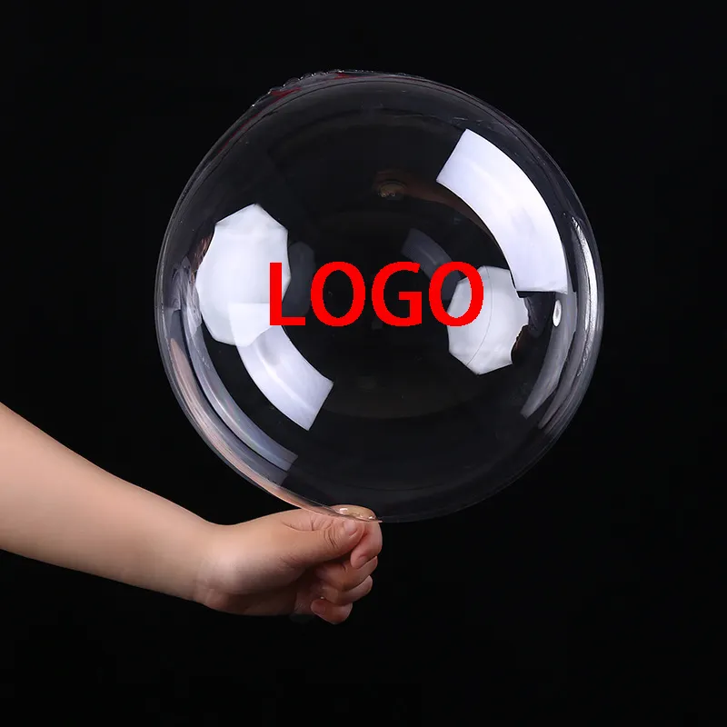 Großhandel Werbung Luftballons gedruckt benutzer definierte Logo Bobo Ballon Runde Herz Stern PVC/TPU benutzer definierte Logo gedruckt LED-Luftballons