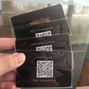 Tarjeta de visita de acero inoxidable pintada de uso de red profesional de diseño artístico y moderno personalizado con código QR tallado - Product Image 5
