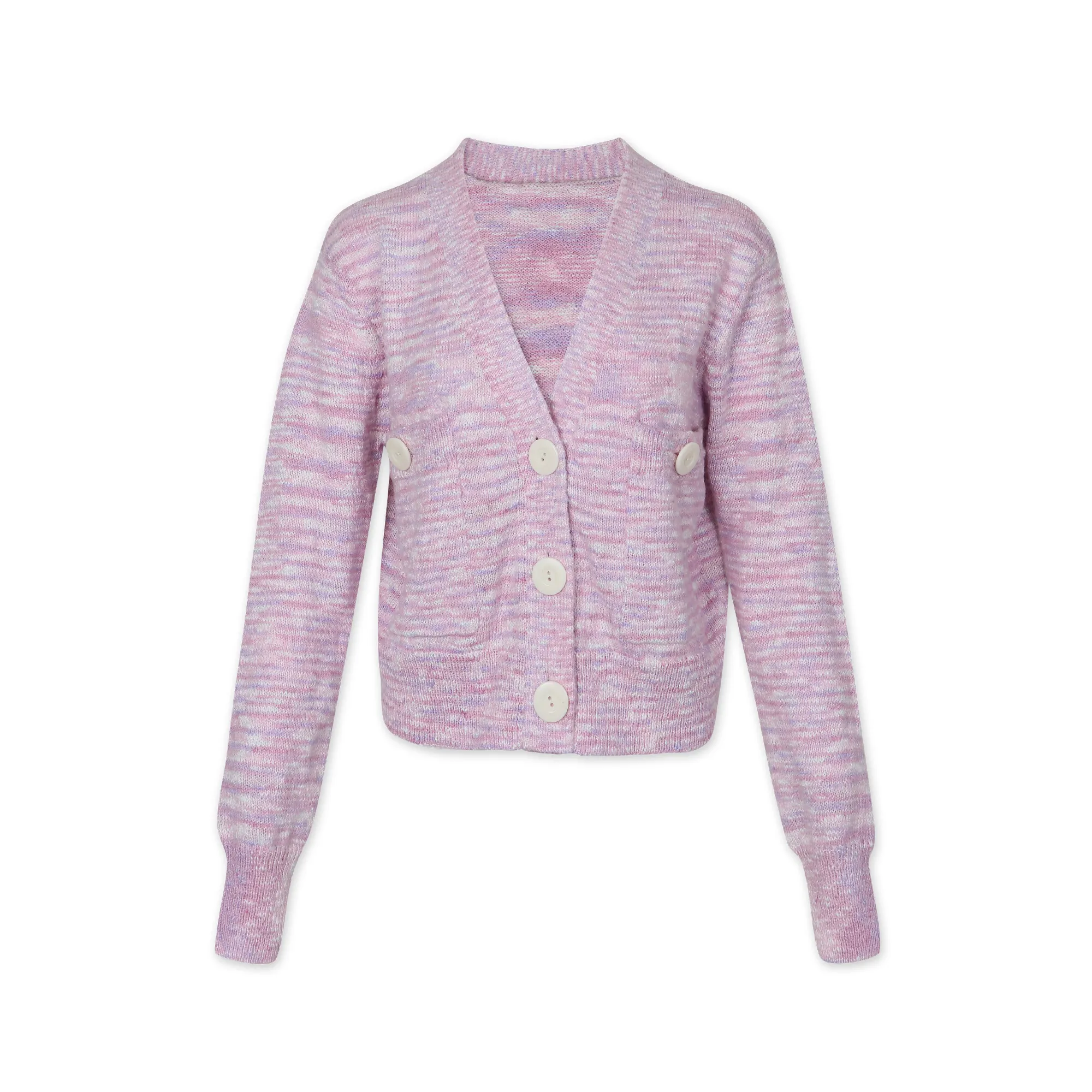 Maglione Cardigan lavorato a maglia a maniche lunghe con scollo a V e scollo a V di migliore qualità per le donne