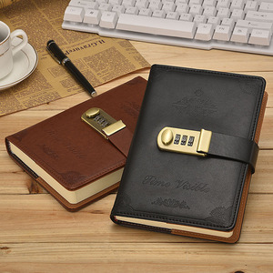 LABON Retro Password Book <strong>Lock</strong> Japan and South Korea Diary Thickened Creative Account Book Student <strong>Notepad</strong> Stationery <strong>Notebook</strong> - Product Image 3