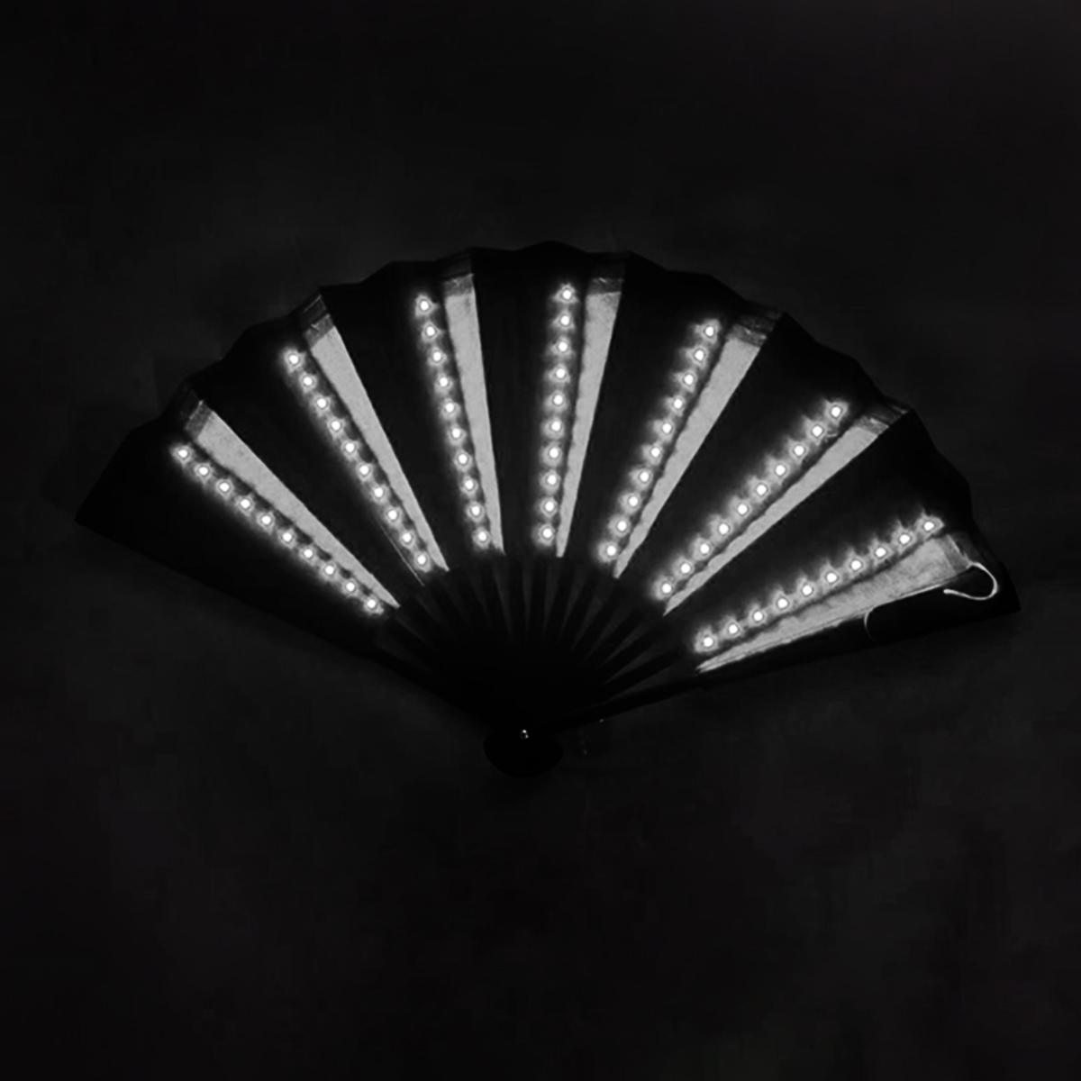 Black fans with white light