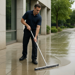 Chất Lượng Tốt Công Cụ Làm Sạch Giá Thấp Ma Thuật Nước <span class=keywords><strong>Squeegee</strong></span> Sàn Thép Không Gỉ <span class=keywords><strong>Squeegee</strong></span> Với Đôi EVA Bọt Lưỡi <span class=keywords><strong>Squeegee</strong></span> - Product Image 3