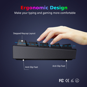 Kablosuz Klavye Laptop Notebook PC BT USB Wireless RGB Gaming DK61 Mechanical 60% <strong>Keyboard</strong> for <strong>Android</strong> Mobile Phone - Product Image 5