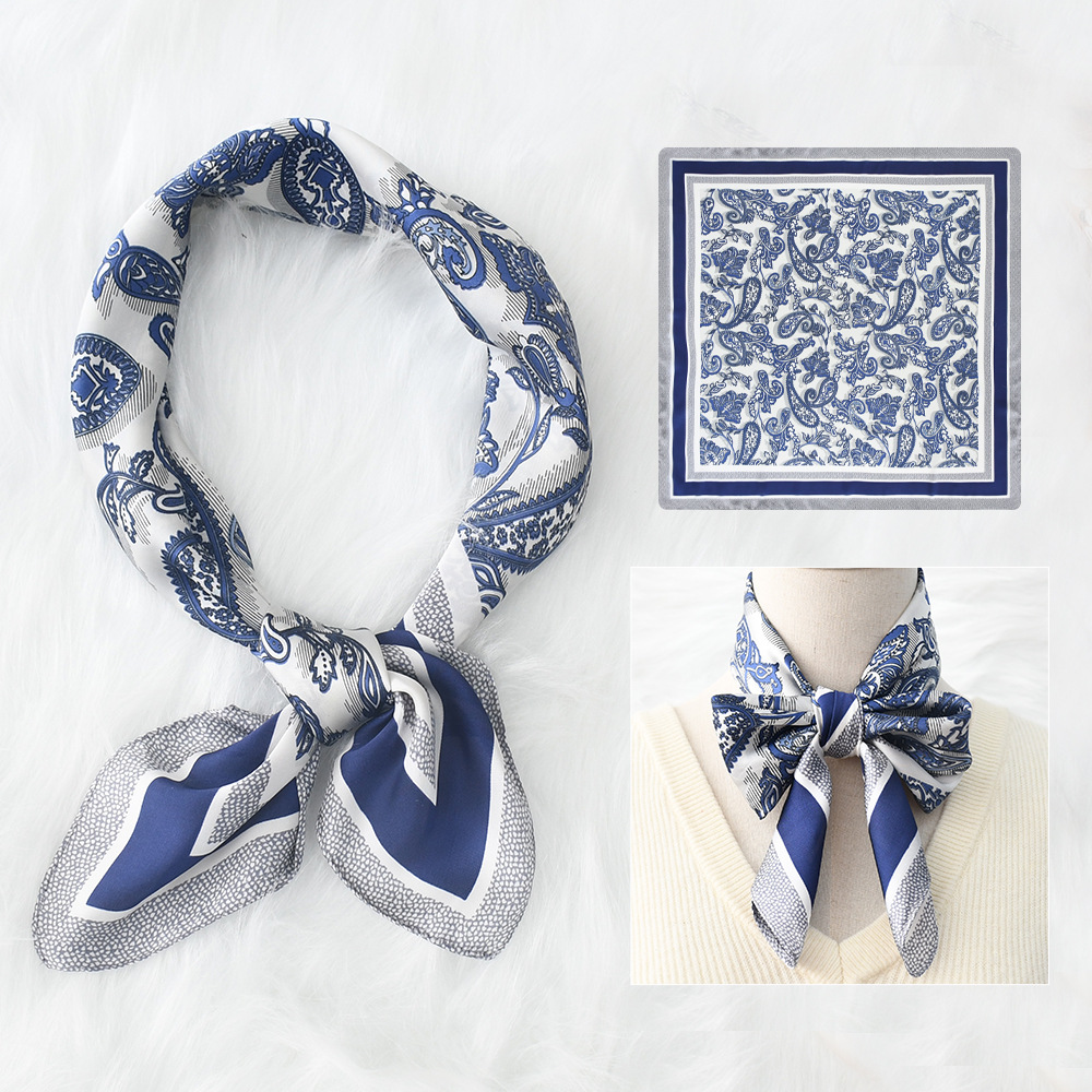 25 cashew flower-blue and white porcelain-7070cm