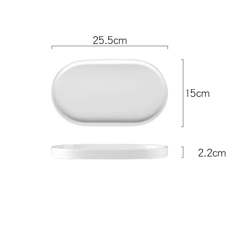 white 10inch ellipse disc