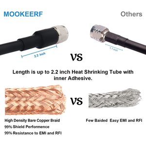 Coax rg213 Cáp UHF PL-259 cắm Nam đến Nam 6ft RG-213 tổn thất thấp cho ham đài phát thanh VHF đài phát thanh SWR Meter Antenna Analyzer - Product Image 3