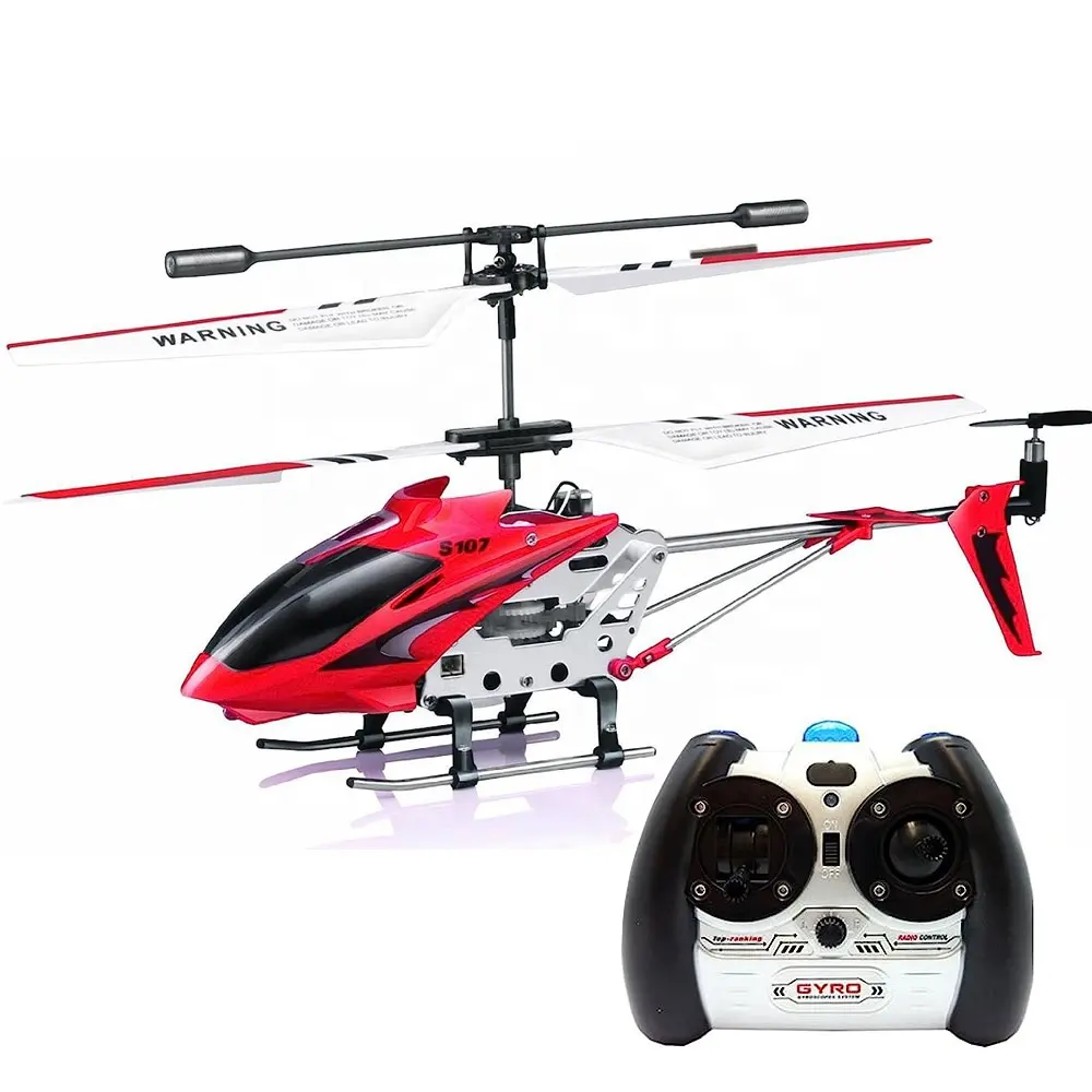 S107G 3.5 canali in lega telecomando elicottero giocattoli diecast rc elicottero aereo con giroscopio e controller di precisione a 3 vie