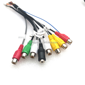 Android收音机立体声RCA输出电线Aux-in低音炮麦克风适配器20Pin通用电缆 - Product Image 2