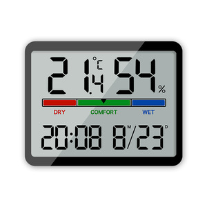 Schermo magnetico LCD sveglia digitale grande schermo data Display di umidità Multi-funzionale scrivania frigorifero montato a parete - Product Image 3
