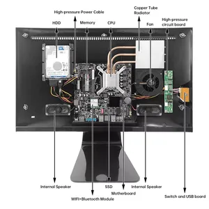 21.5 Inch Touch Screen China Cheap <strong>Computer</strong> Factory All in One <strong>Computer</strong> Pc Aio Wifi Camera DVD <strong>Computer</strong> Complete Full Set - Product Image 5
