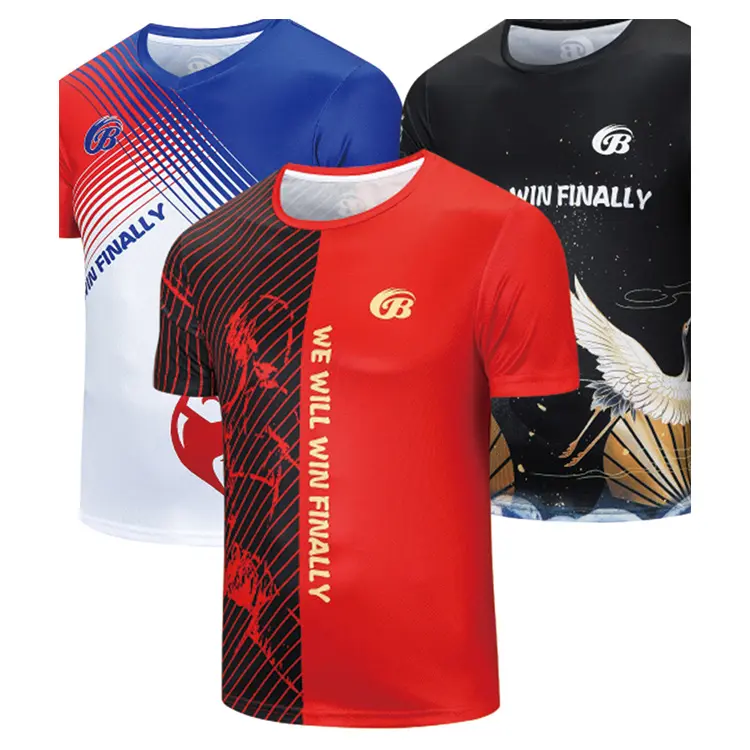 Di alta qualità di sublimazione personalizzato di stampa a colori 90% poliestere 10% Spandex Sport T-Shirt per la corsa e la campagna o l'elezione