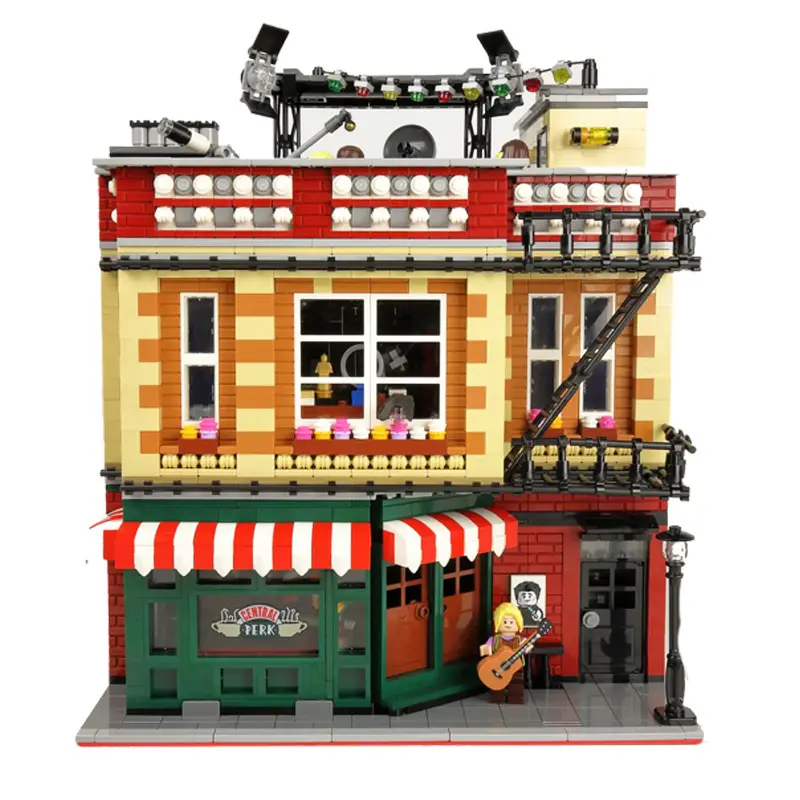 Brinquedos de construção modular, brinquedos central perk modelo teoria 21319 conjunto da rua 10189 blocos crianças diy presentes de natal MOC-34463