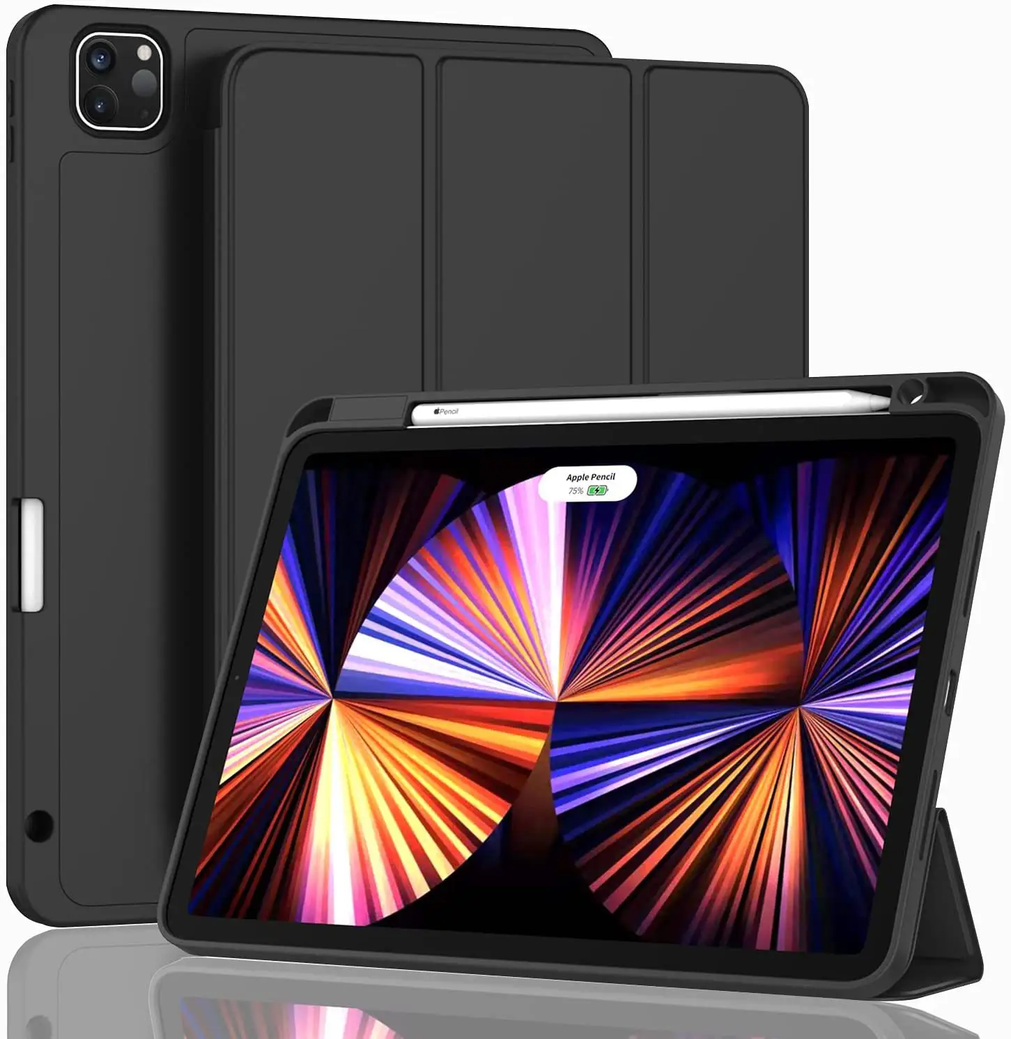 Tri-gấp Silicone chống thả da Trường hợp với khe cắm bút cho iPad 10.9 bền nhẹ Tablet bìa cho iPad Pro 12.9/11/10.5