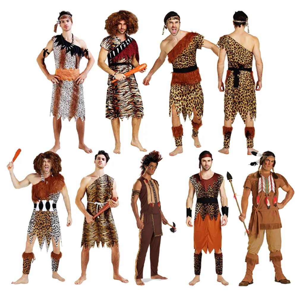 Venta al por mayor de disfraces Haunted House Collection Caveman Disfraz para adultos Halloween