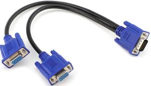 <strong>VGA</strong> Splitter Cable Dual <strong>VGA</strong> Monitor Y Cable <strong>1</strong> Male to <strong>2</strong> Female Adapter Converter Video Cable for Screen Duplication - Product Image 3
