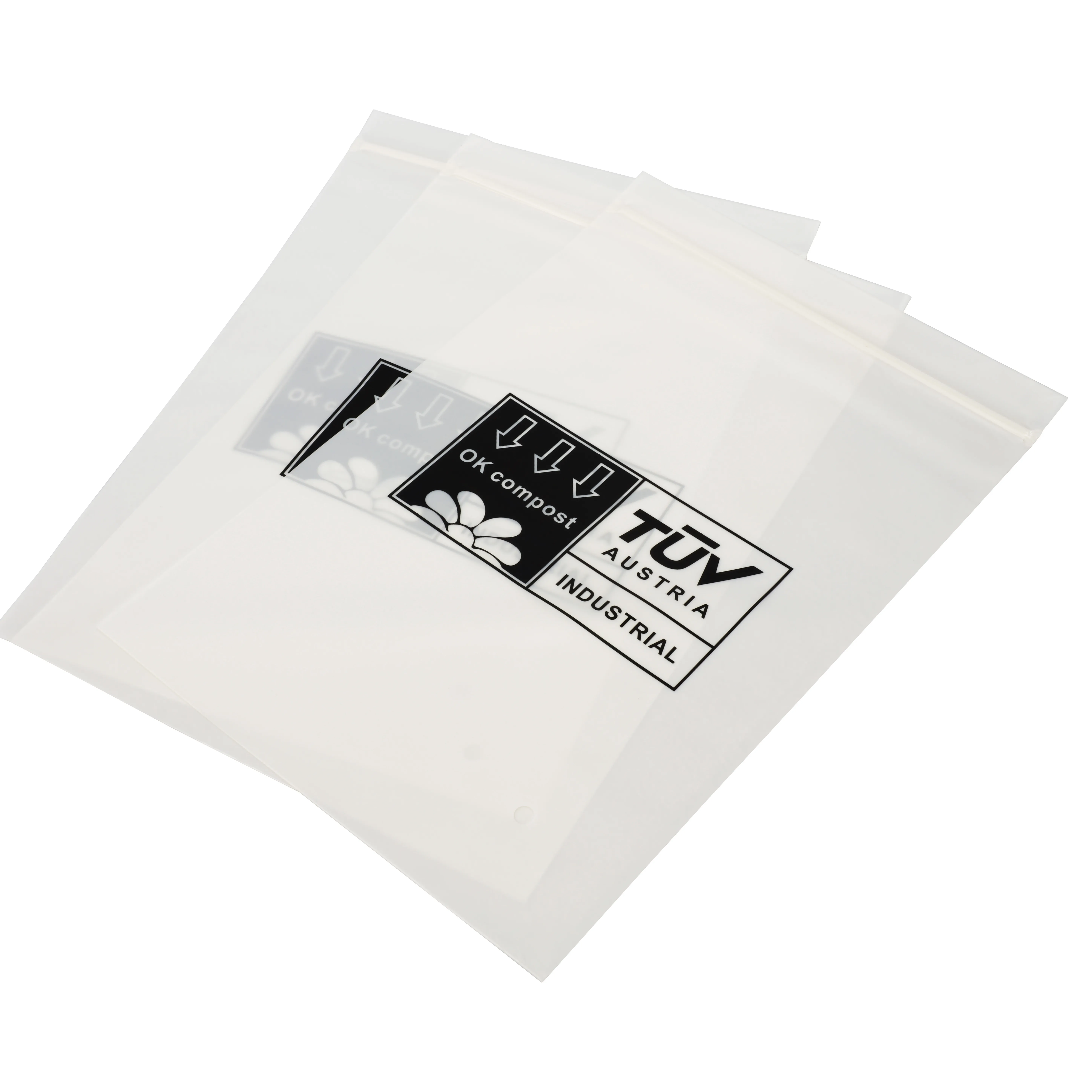 Hot sales PLA compostable ziplock plastic bags Biodegradable ziplock Bag custom frosted ziplock bag for clothing( FD991)