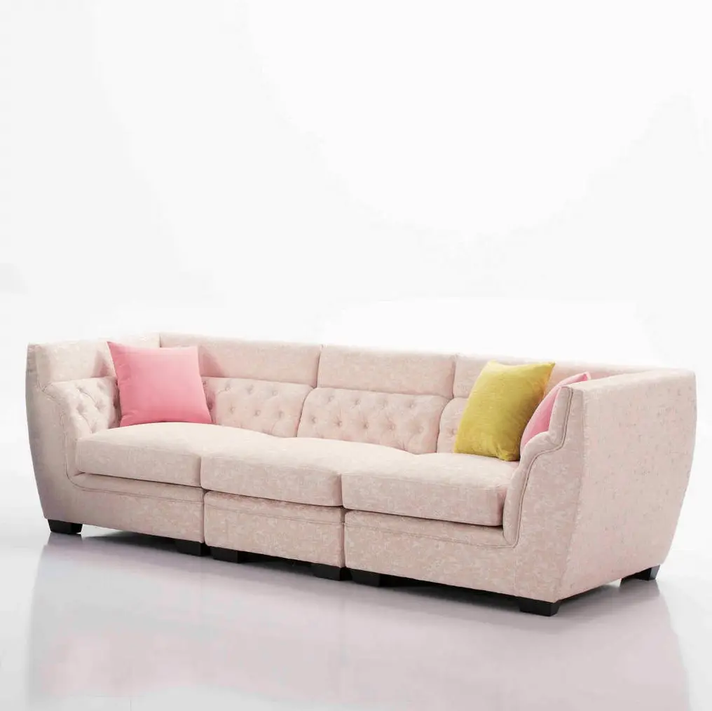 Wholesale Fashion europäischen stil moderne bunte salon möbel warten chesterfirld sofa 3 sitzer rosa klassische couch