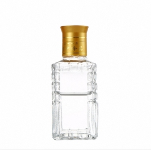 迷你125毫升方形烈酒玻璃瓶，带螺帽，用于威士忌和葡萄酒 - Product Image 5