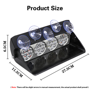 Araba Styling 36 LED çakarlı lamba 12V araba Dashboard acil 18 yanıp sönen uyarı flaş ışığı mavi - Product Image 6