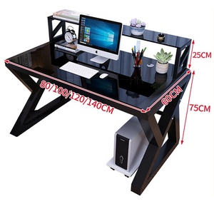 Home <strong>Computer</strong> Desk Thickened Reinforced Tempered Glass <strong>Table</strong> Gaming <strong>Table</strong> Technology Study <strong>Table</strong> - Product Image 4